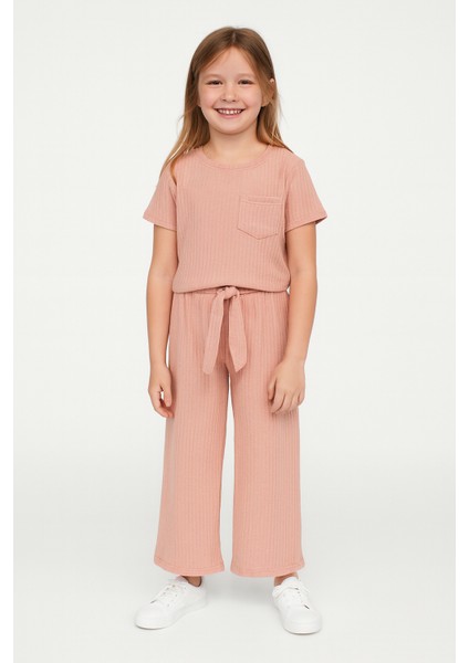 Kız Çocuk Pijama Altı Beli Lastikli Rahat Kalıp