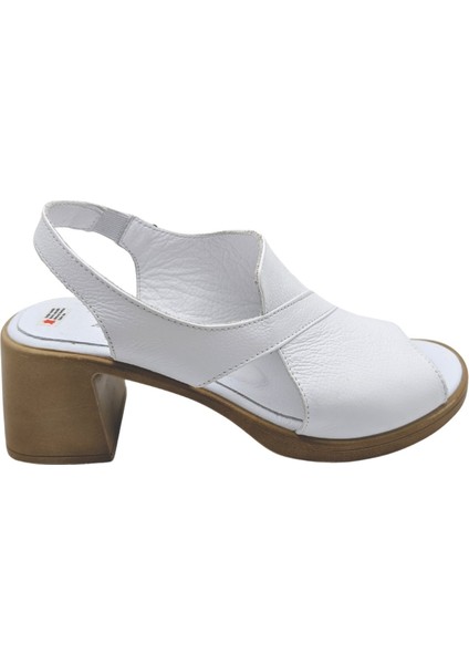 Cristallo - Kadın Topuklu Sandalet - Beyaz - 40