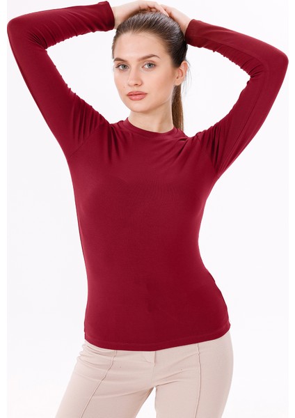 Kadın Uzun Kol Body - Bisiklet Yaka modelleri