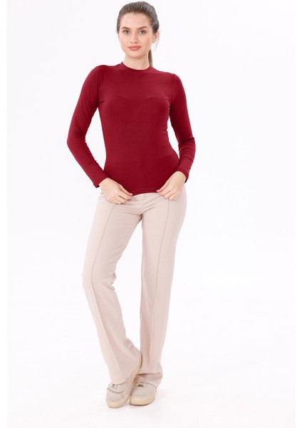 Kadın Uzun Kol Body - Bisiklet Yaka fırsatları