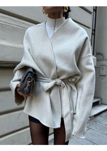 Bağlama Detaylı Rahat Kalıp Kaşmir Hırka/ceket fırsatları