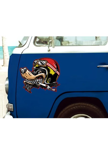 Kaptan Kurt Sticker - Araba Oto Motosiklet Karavan Sticker 00297 fiyatları