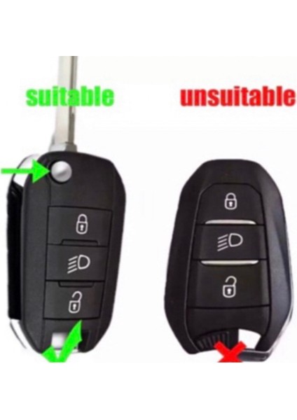 Peugeot 208 308 408 508 2008 3008 4008 5008 Rifter Slikon Anahtar Kılıfı Cn modelleri