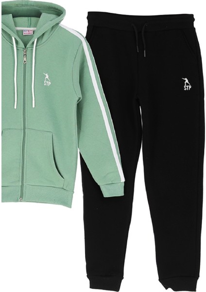 Kız Çocuk 3 Iplik-Fermuarlı-Kapüşonlu-Kanguru Cepli Eşofman Takımı 12-16 Yaş 12376 fiyatları