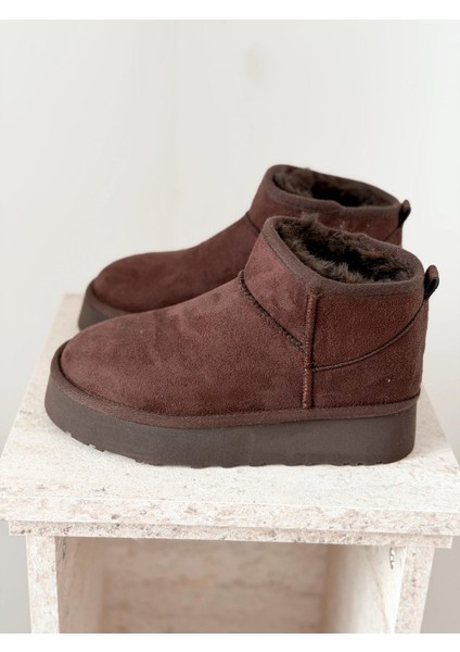 Leonar Kadın Içi Tüylü Bot Acıkahve Süet