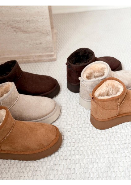 Leonar Kadın Içi Tüylü Bot Acıkahve Süet modelleri