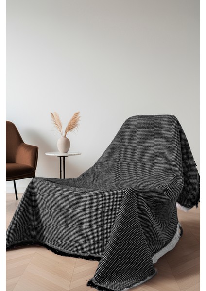 Pamuklu Koltuk Şalı 170X170 cm – Saçaklı Tv Battaniyesi & Tekli Koltuk Örtüsü