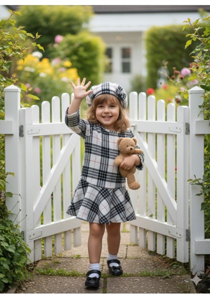 Kız Çocuk Kısa Elbise Şapka Takım Oduncu Kışlık Dar Kalıp Esnek Değil Beyaz fiyatları