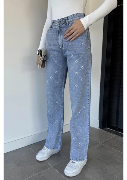 Taş Detaylı Kadın Jean Kot Pantolon P-00018966 fiyatları