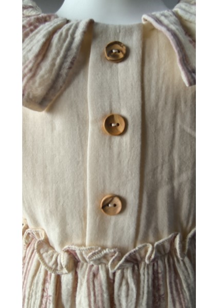 Kız Bebek Çocuk Elbise Otantik Keten Müslin %100 Pamuk Astarlı Tarz Tasarım Çok Şık fırsatları