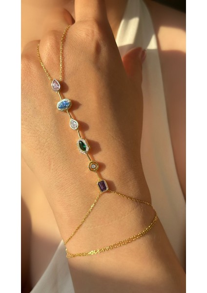 Çok Renkli Rainbow Baget Taşlı Şahmeran fırsatları