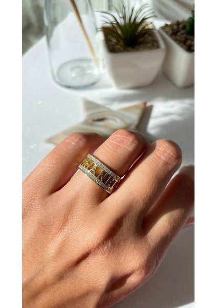 Özel Tasarım Altın Kaplama Yüksek Kalite Üretim Alyans Model 925 Ayar Gümüş Yüzük