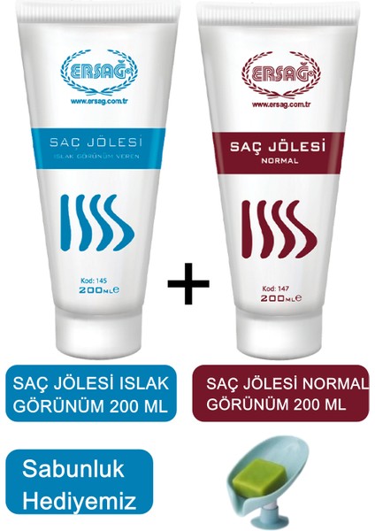 Saç Jölesi Islak ve Normal Görünüm - Sabunluk Hediyemiz 147.145-20