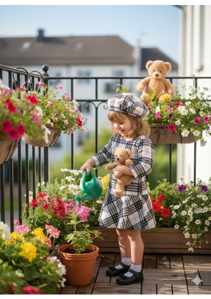 Kız Çocuk Kısa Elbise Şapka Takım Oduncu Kışlık Dar Kalıp Esnek Değil Beyaz modelleri