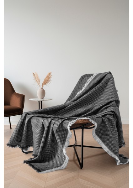 Pamuklu Koltuk Şalı 170X170 cm – Saçaklı Tv Battaniyesi & Tekli Koltuk Örtüsü fiyatları