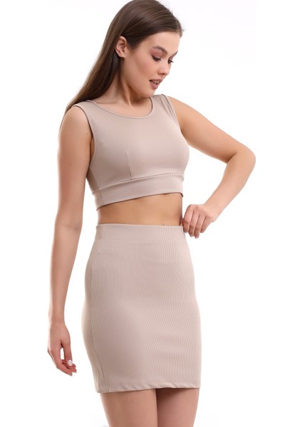 Compack Etek-Crop Bluz Takım Fitilli modelleri