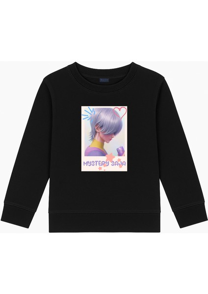 Mystery Saja Demon Hunters Iblis Avcıları 3 Iplik Bisiklet Yaka Sweatshirt