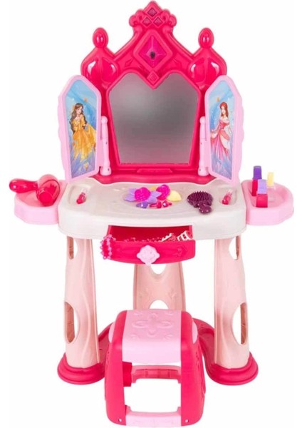 Çocuk Pretty Pinky Işıklı ve Sesli Makyaj Masası Oyun Seti