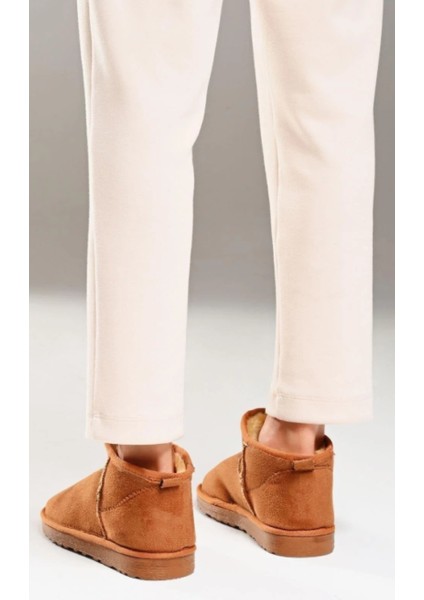 - Süet - Içi Kürklü - Ince Taban - Bilekte Kısa Kadın - Bot & Bootie fiyatları