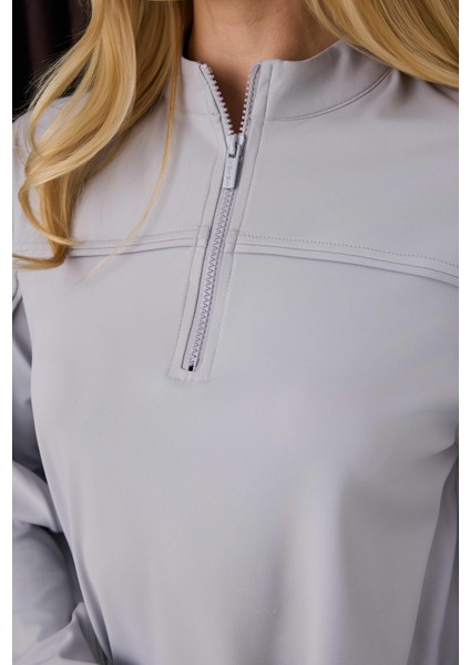 Roba Detaylı Sweat Açık Gri