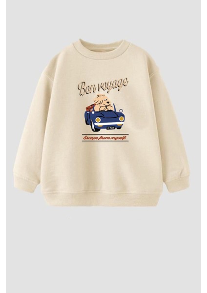 Erkek Çocuk Baskılı 3 Iplik Kumaş Pamuklu Sweatshirt