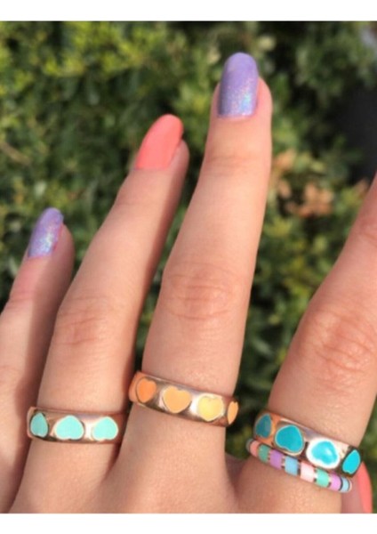 Mavi Kalp Mineli Yüzük