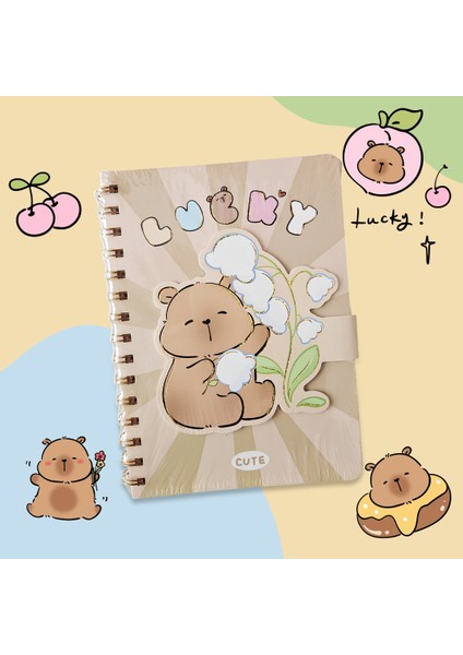 Capybara ‘let’s Go’ 3D Spiralli & Cırt Kapaklı Defter – Renkli Eğlenceli Kırtasiye fiyatları