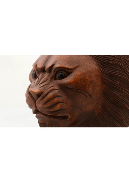 Maun Ağacı El Yapımı Dekoratif Aslan Büstü modelleri