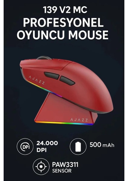 AK650 Tft Ekranlı 3 Modlu Oyuncu Klavyesi + 139 V2 Mc Profesyonel Oyuncu Mouse Seti fırsatları