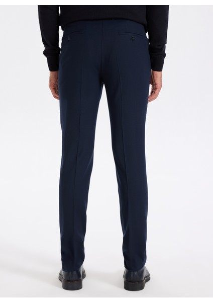 Normal Bel Açık Paça Paça Slim Fit Koyu Lacivert Erkek Pantolon Cıty- 4 indirimleri