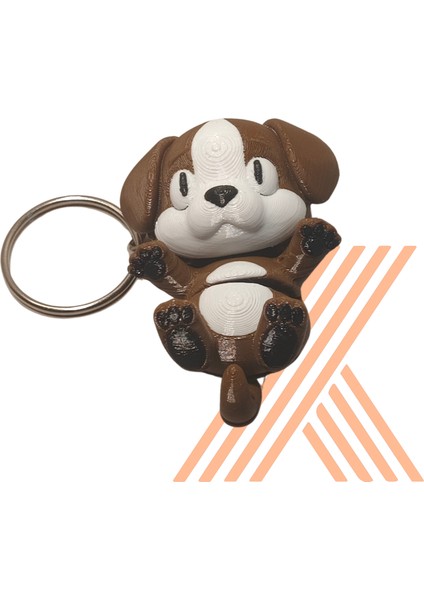 Hareketli Eklemli Köpek Anahtarlık & Charm Kahverengi 5cm fiyatları