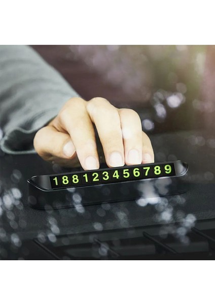 Araç Içi Numaratör Park Telefon Numarası Numaratik Tel Fosforlu - Siyah modelleri
