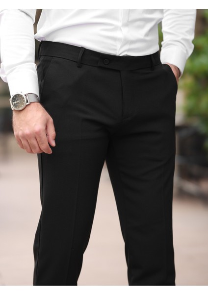 Slim Fit Likralı Kumaş Pantolon