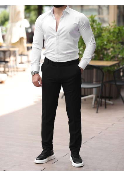 Slim Fit Likralı Kumaş Pantolon modelleri