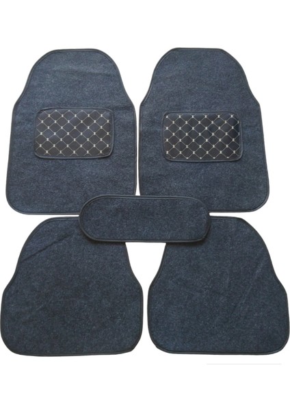 Peugeot Uyumlu Bej Kapitone Topuk Destekli Oto Halı Paspas Halı 2d