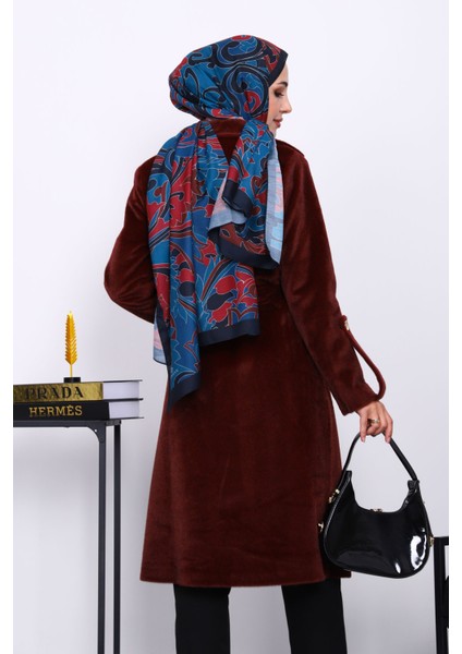 Bordo Kruvaze Yaka Kol Apoletli Angora Kaban fırsatları