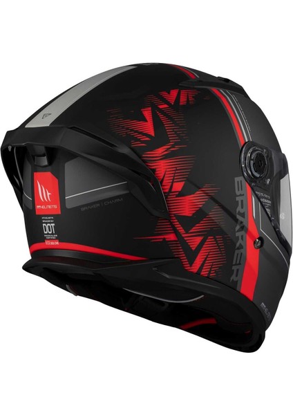 mt Braker Sv Charm B5 Mat Siyah Kırmızı Kapalı Kask fırsatları