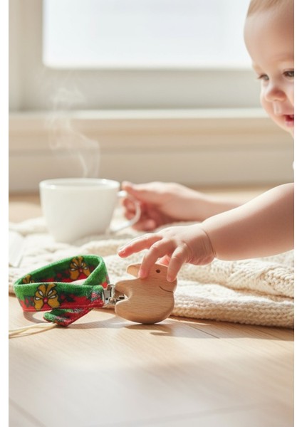 Fitifitibebe Yılbaşı Konsept Emzik Zinciri - Emzik Askısı Ahşap Uçlu Emzik Zinciri Emzik Tutucu modelleri