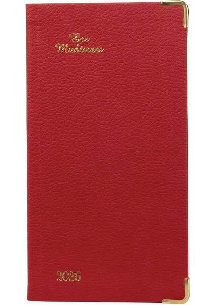 Ajandası Muhtıra 4dl Karaköy 2026 Kırmızı - Haftalık Cep Boy 8,5X16