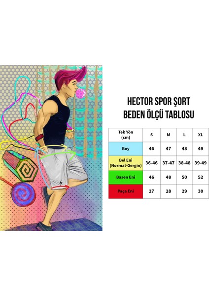 Spor Fitness Koşu Şortu - Hector - Gri
