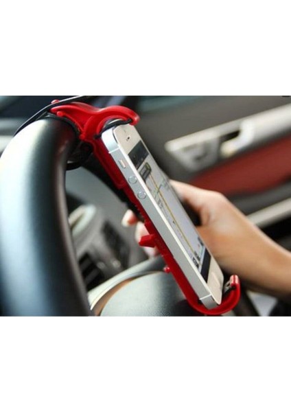 Araç Içi Araba Direksiyonu Arası Telefon Tutucu Stand Aparat Gri