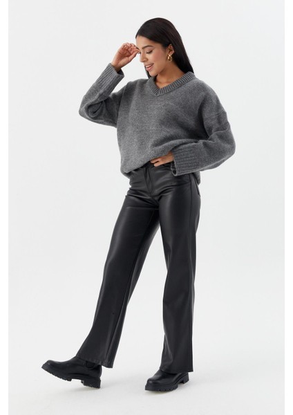 V Yaka Oversize Kazak Antrasıt modelleri