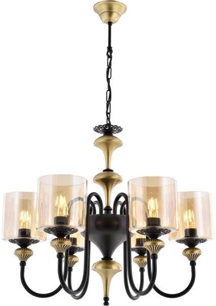 Altılı Siyah Klasik Avize A-461-6