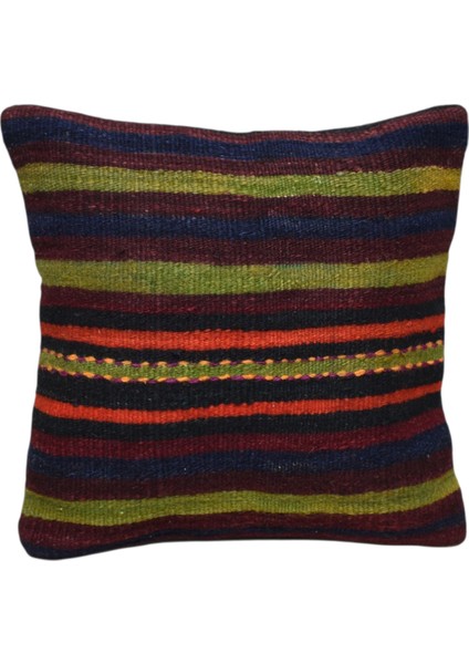 El Dokuma Kilim Kırlent Yastık Kılıfı 0268 - Yeni - Çok Renkli
