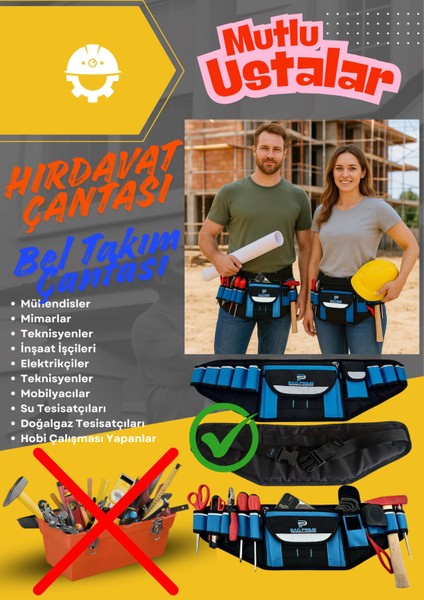 Hırdavat Çantası Bel Takım Çantası Bez Takım Çantası Usta Çantası Büyük Kemer Ayarlanabilir fırsatları