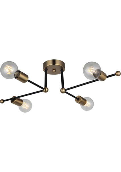 Rena Eskitme Siyah Plafonyer Dörtlü