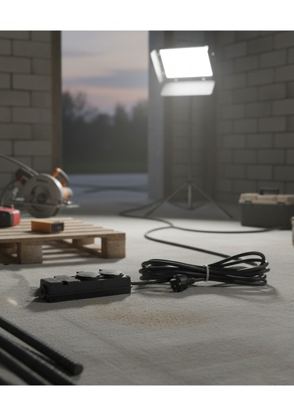 HV407 – 3’lü Kauçuk Grup Priz (10 Metre / 3×2,5mm²)