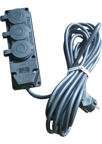 HV407 – 3’lü Kauçuk Grup Priz (10 Metre / 3×2,5mm²) fiyatları