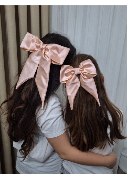 Kadın 3’lü Fiyonk Saç Tokası Seti + Scrunchie Hediyeli - Pure Somon fiyatları