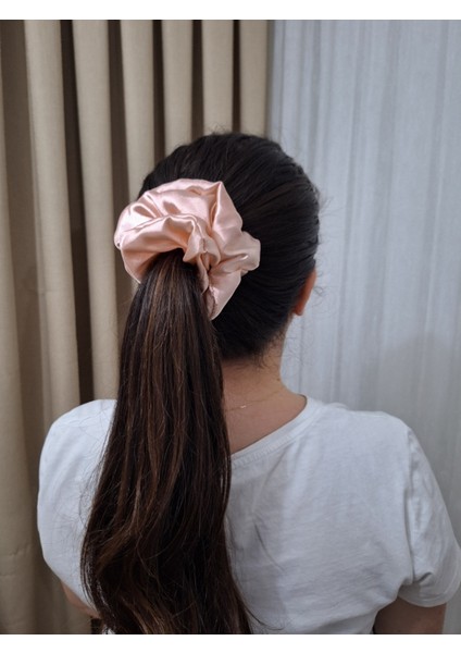 Kadın 3’lü Fiyonk Saç Tokası Seti + Scrunchie Hediyeli - Pure Somon fırsatları